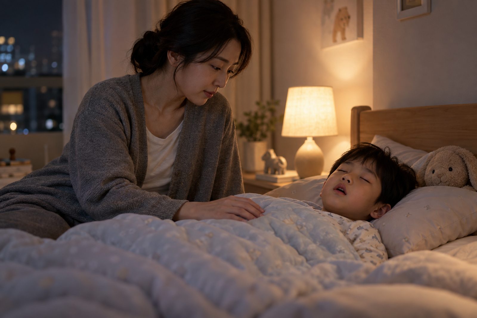 아이가 입을 벌리고 자고 코를 골아요 — 아데노이드 비대·알레르기 비염·축농증, 막힌 코가 어디서 왔는지 이렇게 갈립니다