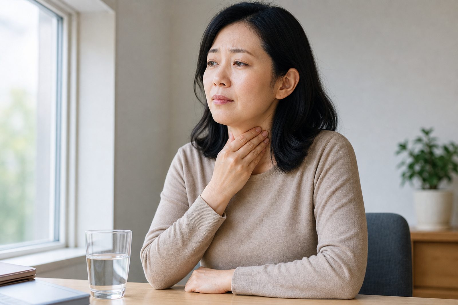 목에 뭔가 걸린 것 같은데 검사는 정상이라면 — 목 이물감, 원인부터 나눠서 봅니다