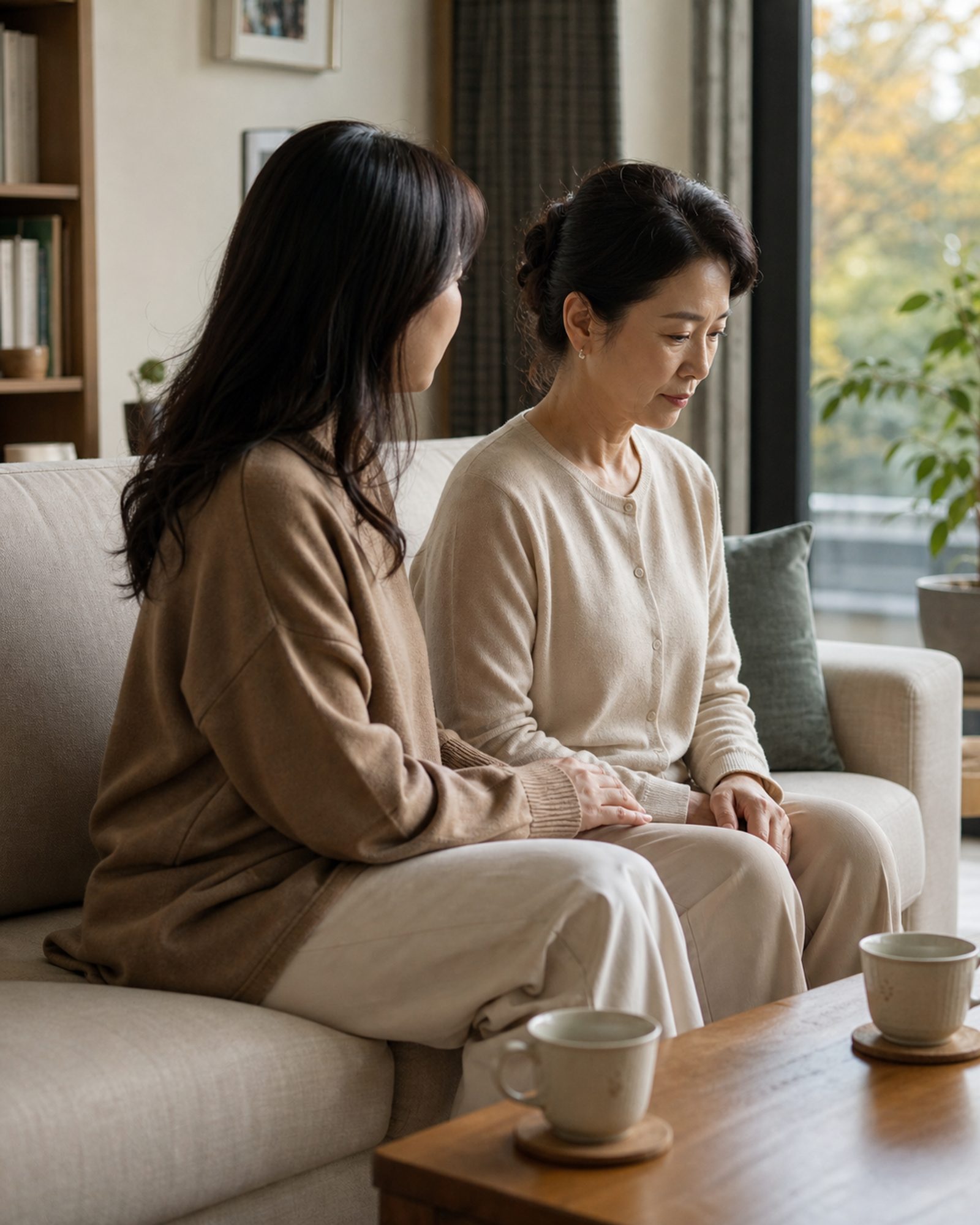 추석에 부모님께 보약을 권하는 자녀 — 부산 경희미르애한의원 남포점 보약 상담